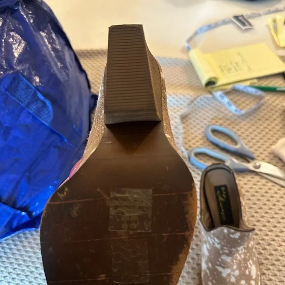 Vintage Havana Tan and Cream Patterned Mules - Picture 4 of 7